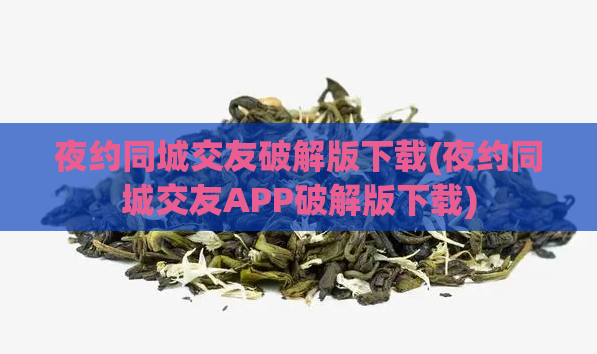 夜约同城交友破解版下载(夜约同城交友APP破解版下载)