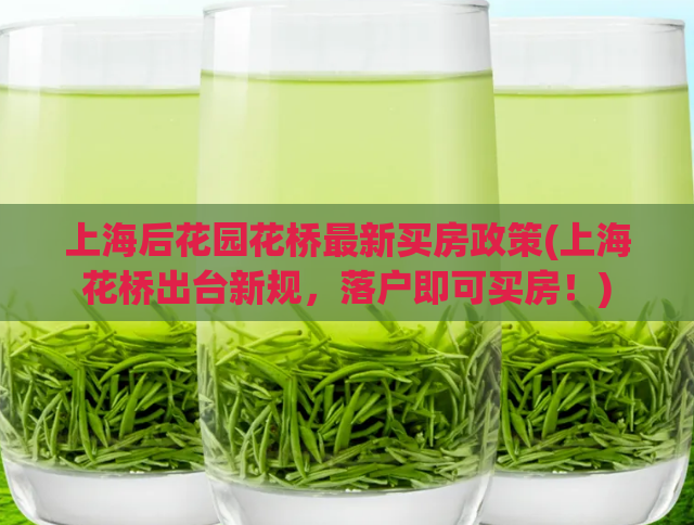 上海后花园花桥最新买房政策(上海花桥出台新规,落户即可买房!)