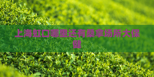 上海虹口哪里还有桑拿场所大保健